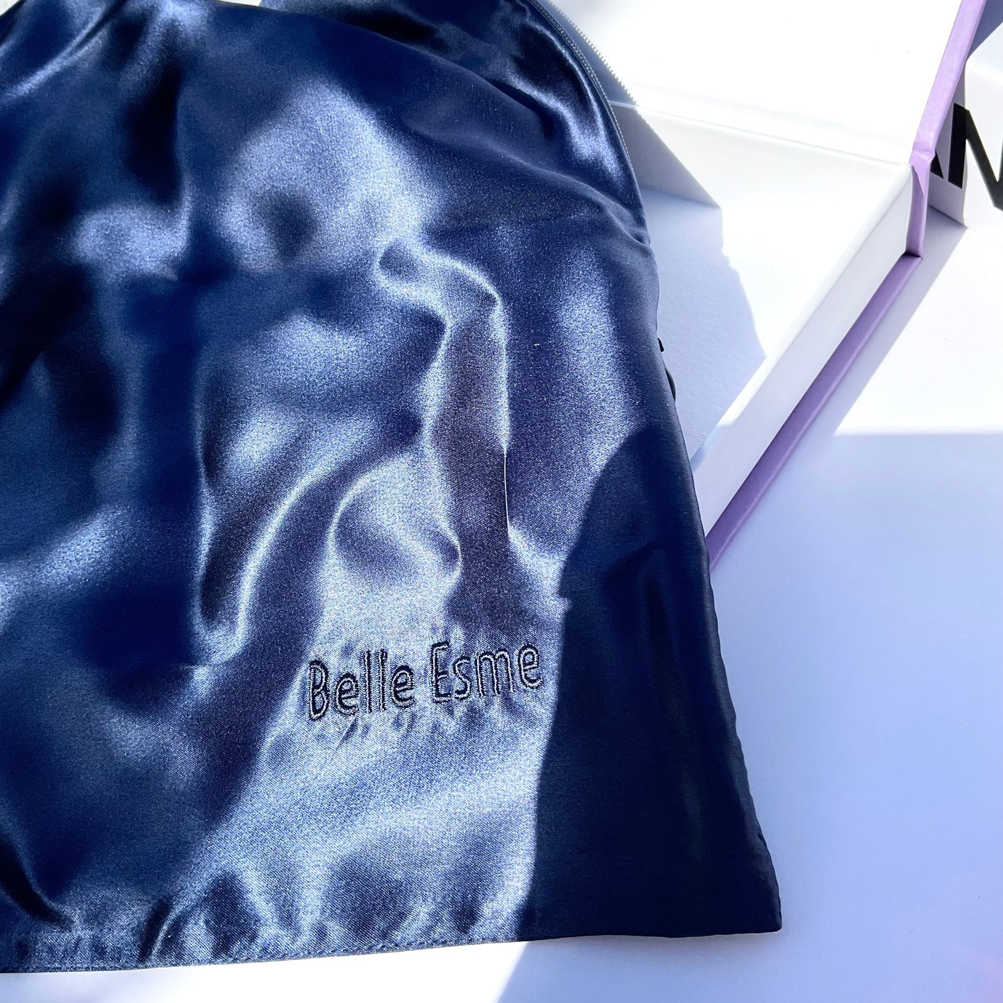 100% Mulberry Silk Pillowcase - Navy