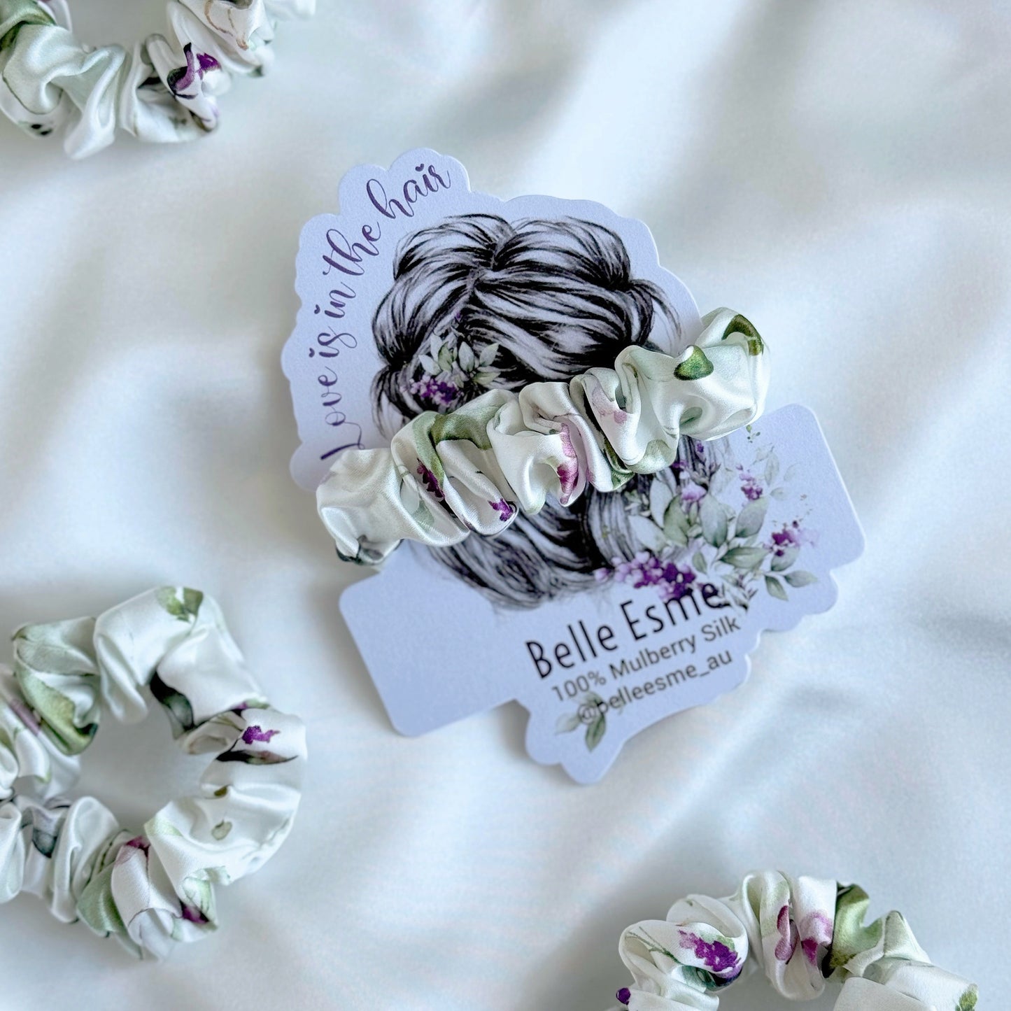 100% Mulberry Silk Scrunchie - Fleur Aimee