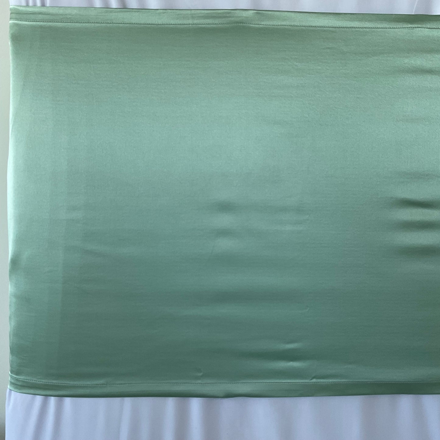 Matcha green Mulberry Silk Baby Cot Sleeve, cot slip (front shot) for Baby bald spots and Eczema relief