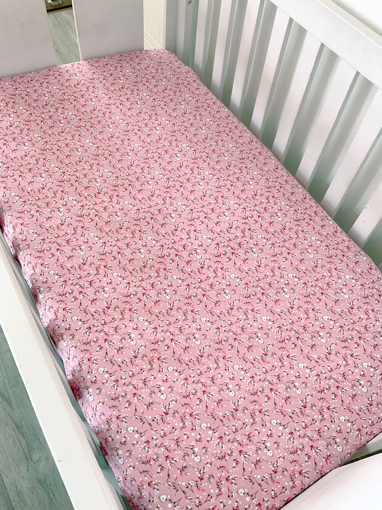 100% Korean Cotton Baby Cot Fitted Sheet - Rosabel