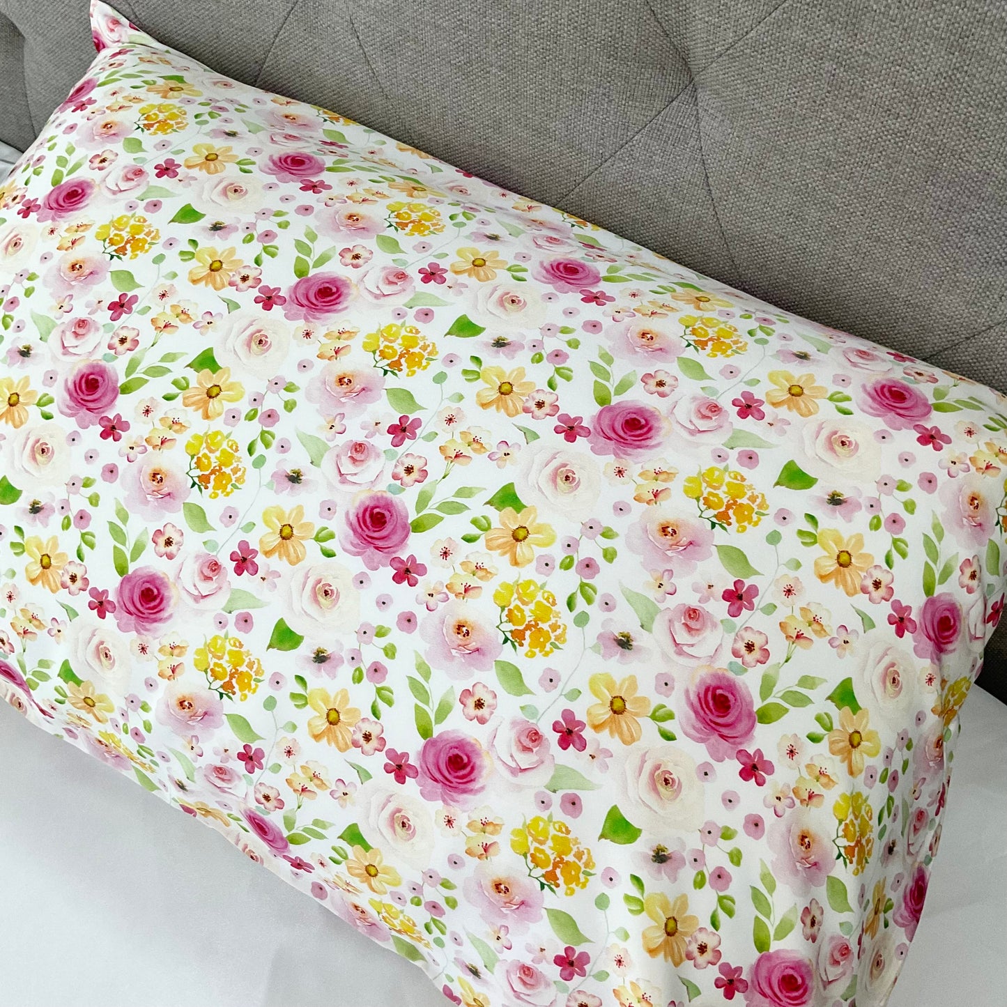 100% Mulberry Silk Pillowcase - Hana Sweet Bloom Pattern