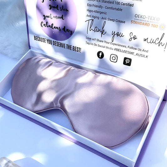 100% Mulberry Silk Sleep Mask - Dusty Pink