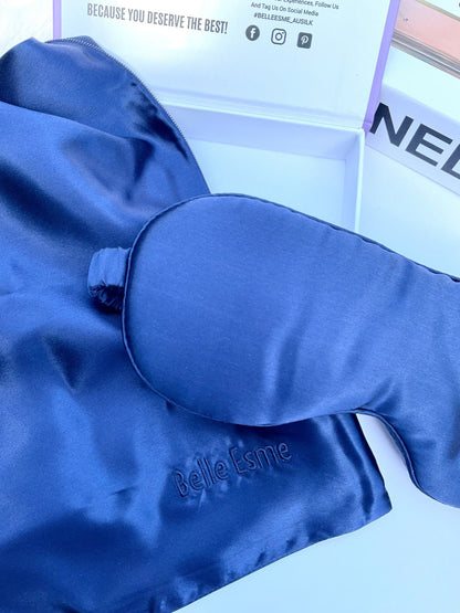 100% Mulberry Silk Pillowcase - Navy