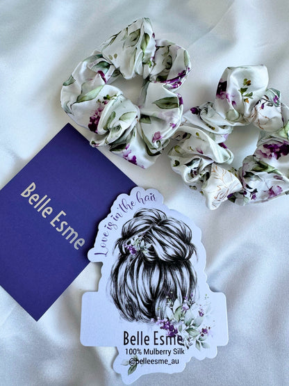 100% Mulberry Silk Scrunchie - Fleur Aimee