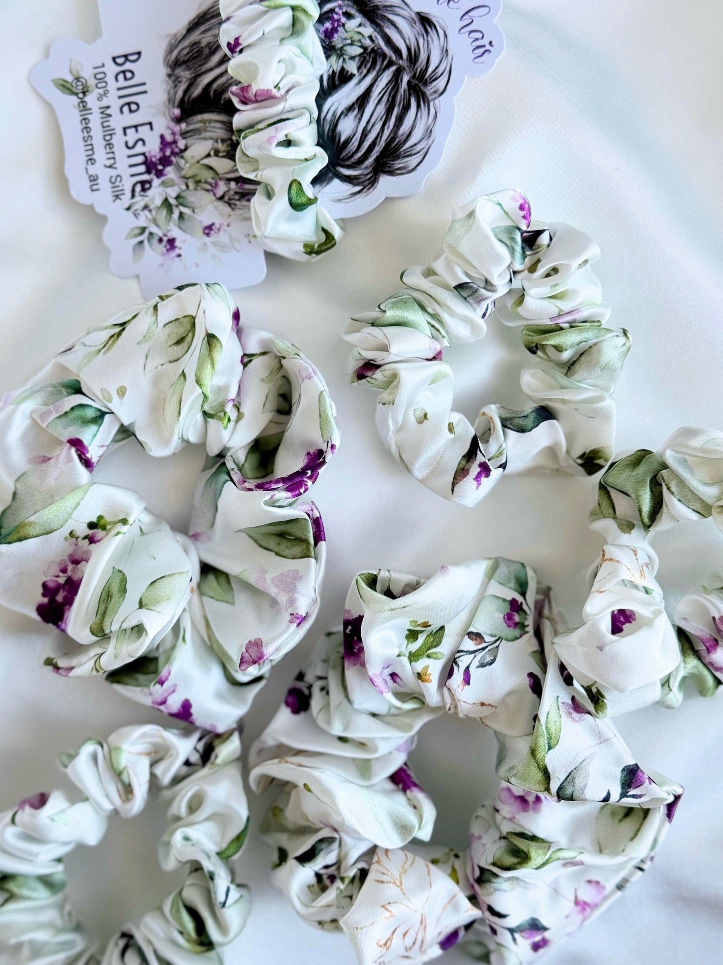100% Mulberry Silk Scrunchie - Fleur Aimee