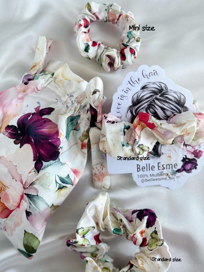 100% Mulberry Silk Scrunchie - Bella Florence