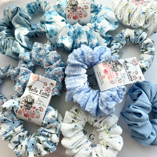 Blue Scrunchies - Fresh look