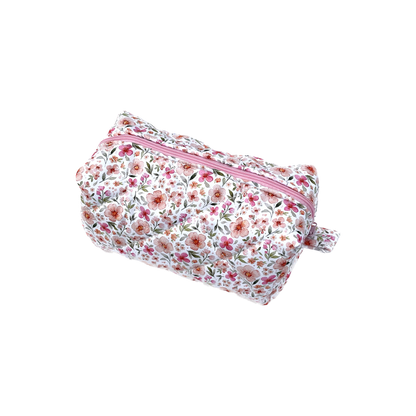 Quilted Cotton Makeup/ Cosmetic / Travel Bag - Little Marisol