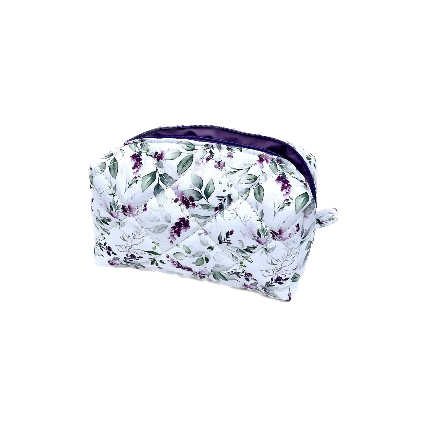 Quilted Cotton Makeup/ Cosmetic / Travel Bag - Fleur Aimee