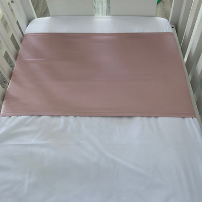 Pink Mulberry Silk Baby Cot Sleeve, cot slip (on mattress) for Baby bald spots and Eczema relief 