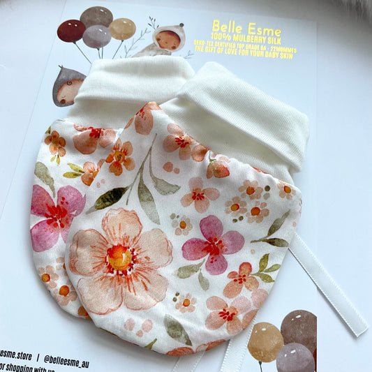 Mulberry silk baby mittens - Anti scratch/ eczema relief (Mittens only) - Little Marisol