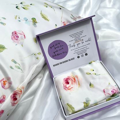 100% Mulberry Silk Pillowcase - La Vie En Rose
