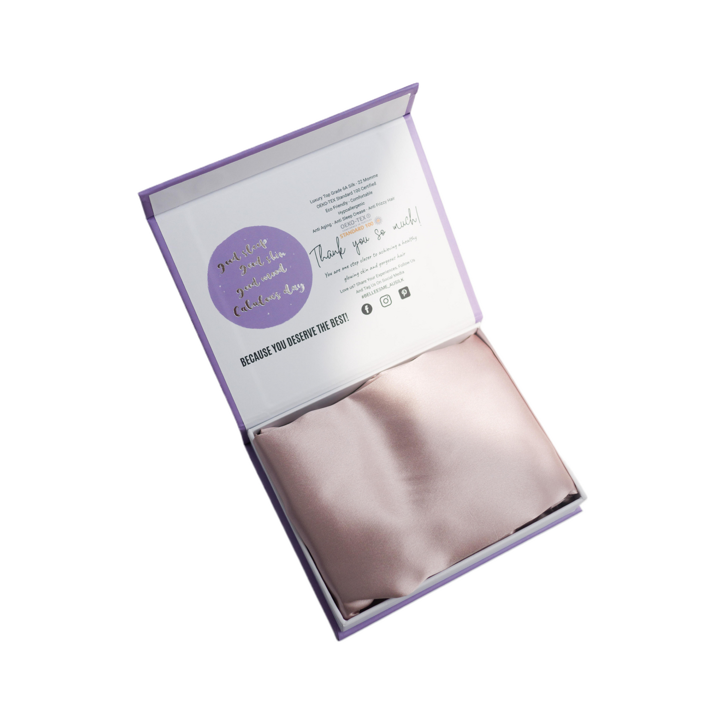 100% Mulberry Silk Pillowcase - Dusty Rose Pink