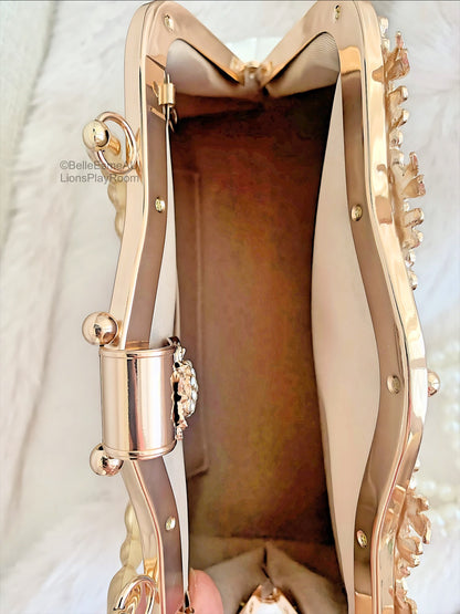 Catherine White Wedding Clutch, Bridal Bag. Pearls Beads Rhinestons Charming Bag.